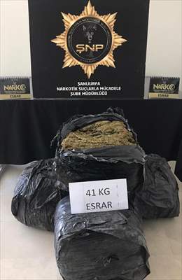 Şanlıurfa’da 41 kilogram esrar ele geçirildi