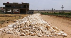 Akçakale – Suruç çevre yolu stabilize çalışmaları başladı