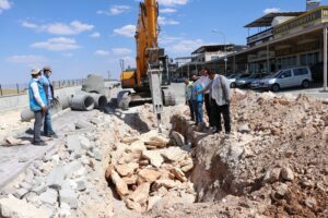 Oto Galericiler Sitesinde altyapı çalışması