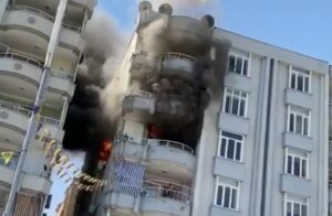 Şanlıurfa’da Apartmanda korku dolu anlar yaşandı