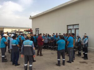 Başkan Ekinci temizlik işçilerini ziyaret etti