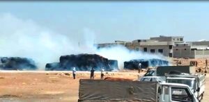 Şanlıurfa’da tonlarca saman kül oldu