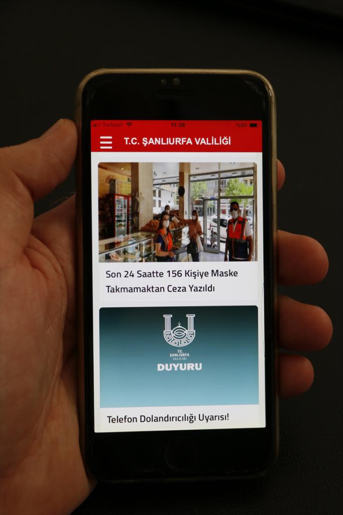 Şanlıurfa Valiliği Kovid-19 tedbirlerini telefon uygulamasıyla duyuracak