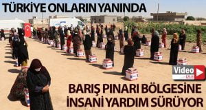 Barış Pınarı bölgesine insani yardım sürüyor