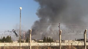 Resulayn’da çıkan yangın Ceylanpınar’dan görüldü