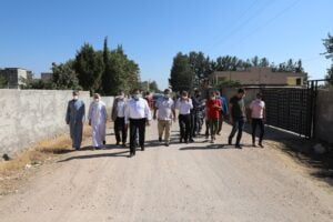 Canpolat kırsalda süren yol çalışmalarını denetledi