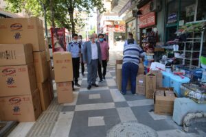 Haliliye’de kaldırım işgali ve pazar denetimi