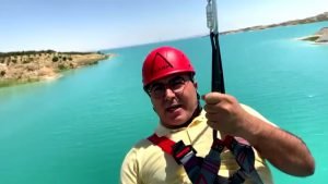 Atatürk Barajı’nda zipline heyecanı