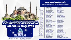 Eyyübiye’den Ayasofya’ya yolculuk başlıyor