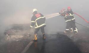 Şanlıurfa’da Seyir halindeki otomobil alev aldı