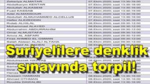 Suriyelilere denklik sınavında torpil!