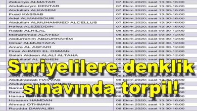 Suriyelilere denklik sınavında torpil!