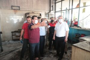 Bayazgül fırın patlamasında yaralanan vatandaşları ziyaret etti