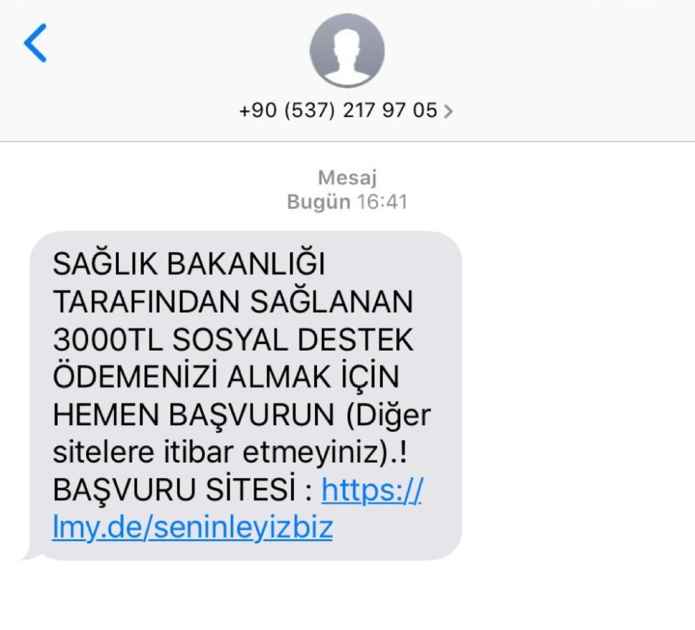 Bu mesaja sakın inanmayın
