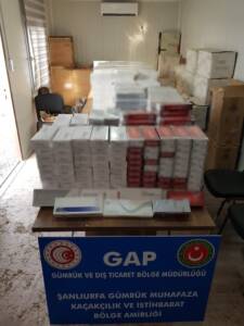 Ceylanpınar Gümrük Kapısında 37 bin 500 paket kaçak sigara ele geçirildi