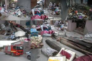 Cezaevindeki eşini ziyarete giden ailenin evi yandı