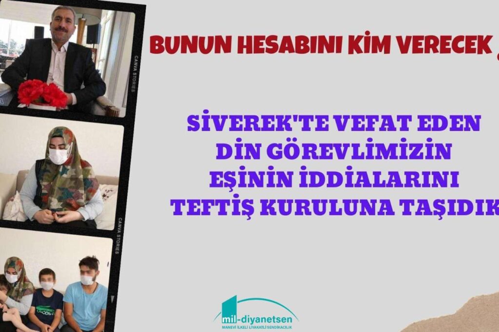MİL-DİYANET SEN’den ihmal nedeniyle öldüğü iddia edilen imam hakkında açıklama
