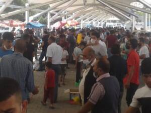 Şanlıurfa’da güvercin pazarında korona denetimi