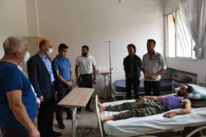 Vali Erin’den Resulayn’daki patlamada yaralılara ziyaret