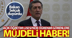 Bakan Selçuk’tan Açık Öğretim Lisesi açıklaması