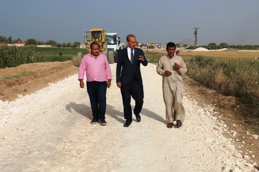 Akçakalede yol yapım çalışmaları aralıksız devam ediyor