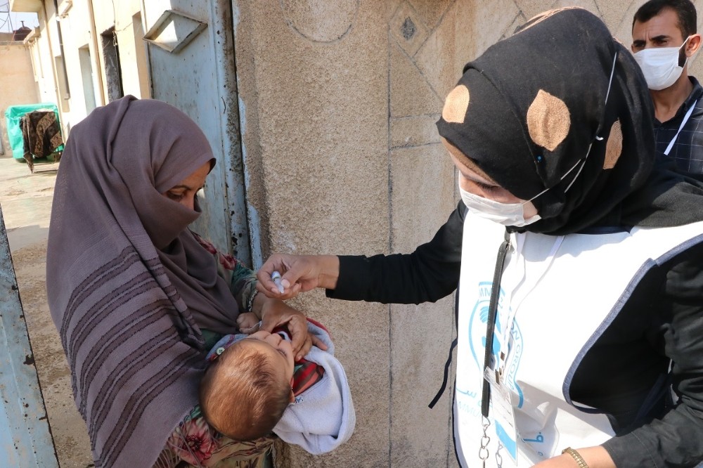 Barış Pınarı bölgesindeki çocuklar aşılandı