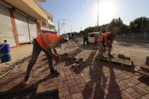 Ceylanpınar’da kilitli parke çalışması