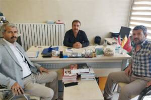 HÜDA PAR Ceylanpınar İlçe Başkanlığından PTT Müdürüne ziyaret