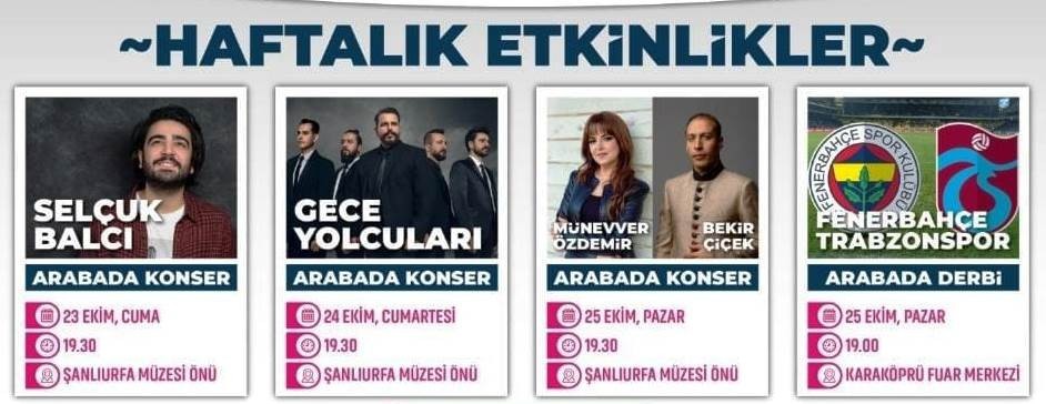 Şanlıurfa’da hafta sonu etkinlikleri sürüyor