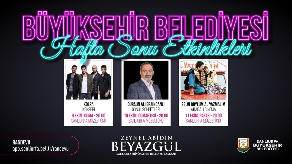 Şanlıurfa’da haftasonu dolu dolu yaşanıyor