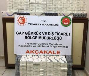 Suriye sınırında 5 bin 350 paket kaçak sigara ele geçirildi