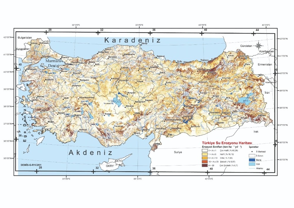Türkiye’nin su erozyon haritası güncellendi