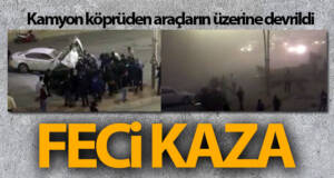 Şanlıurfa’da kamyon köprüden araçların üzerine devrildi: 5 yaralı