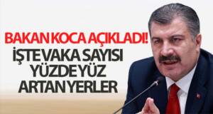 Bakan Koca açıkladı! İşte koronavirüs vaka sayısı yüzde 100 artan iller