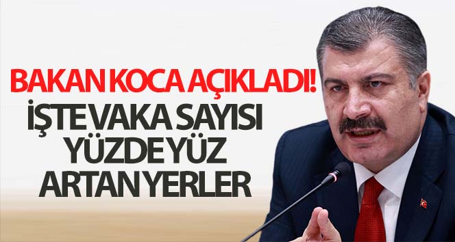 Bakan Koca açıkladı! İşte koronavirüs vaka sayısı yüzde 100 artan iller