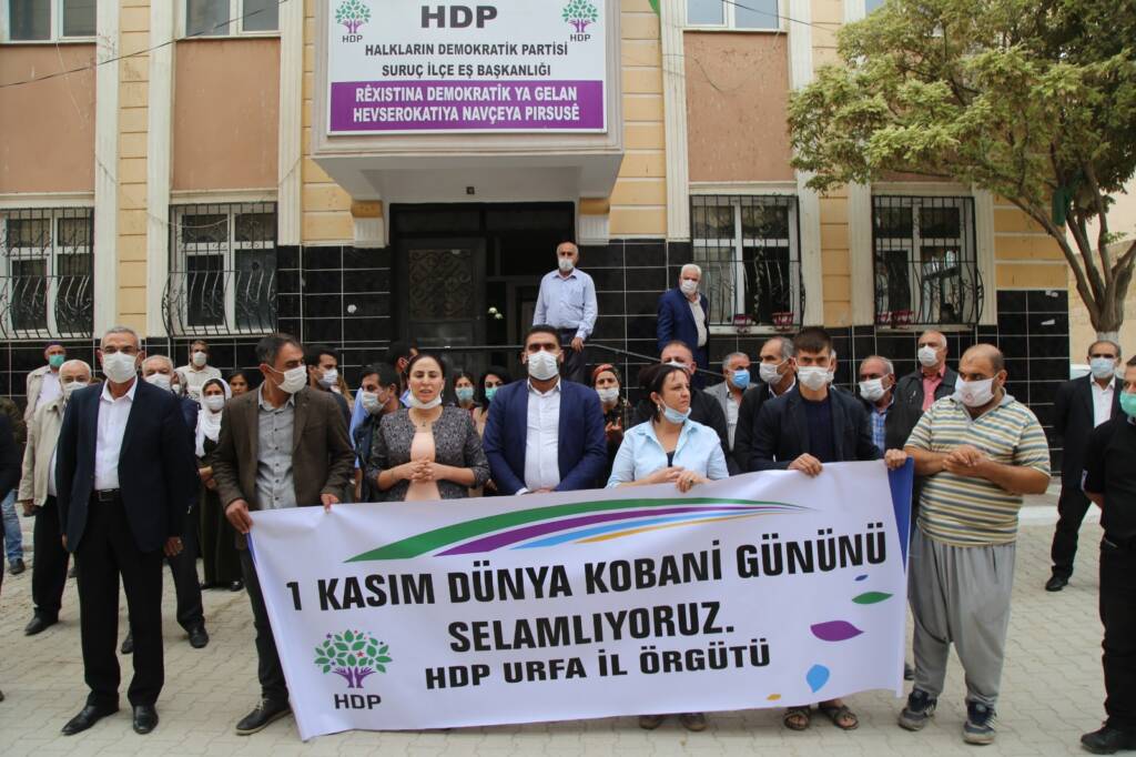 HDP Şanlıurfa Teşkilatının açıklaması yasak nedeniyle engellendi