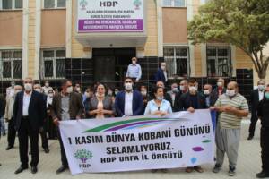HDP Şanlıurfa Teşkilatının açıklaması yasak nedeniyle engellendi