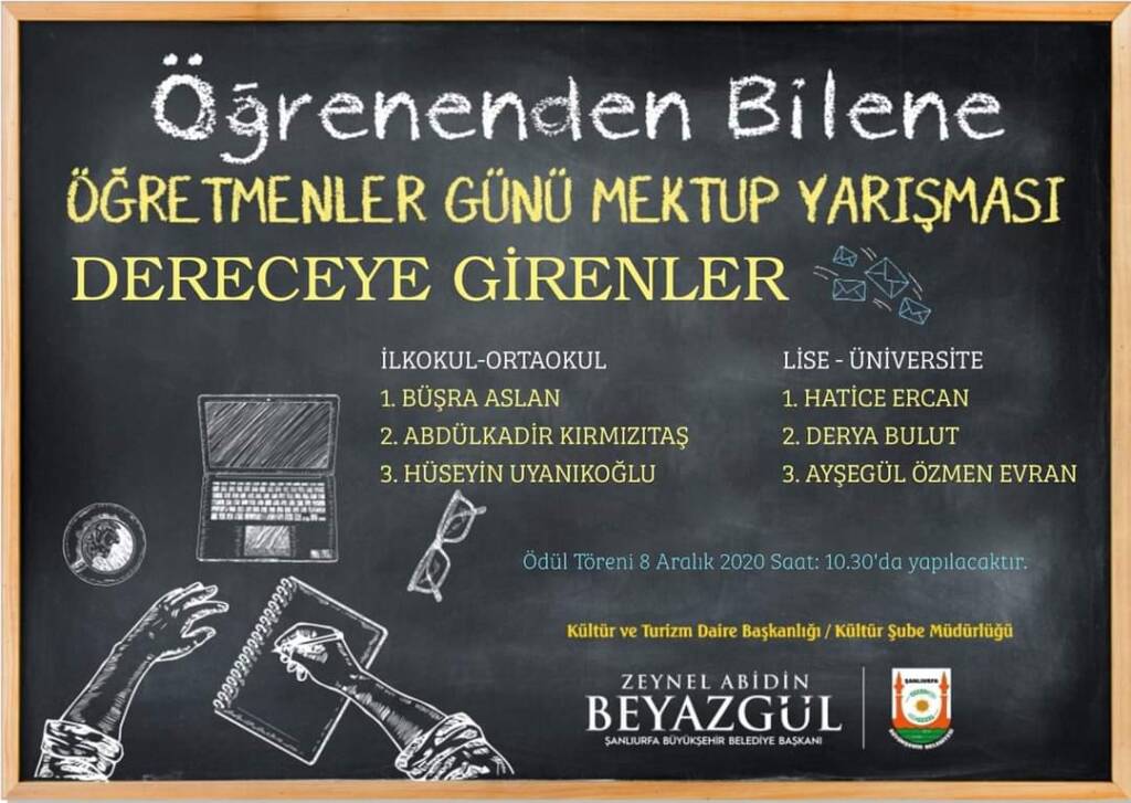 Şanlıurfa’da “Öğrenenden Bilene” Öğretmenler Günü Mektup Yarışması Sonuçlandı