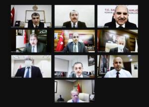 Bakan Koca Şanlıurfa ve 9 ilin sağlık müdürü ile görüştü