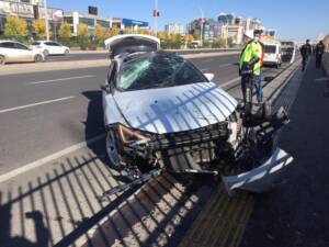 Direksiyon hakimiyetini kaybetti, metrelerce takla attı