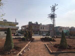 Eyyübiye Belediyesi kırsalda millet bahçesi yapımını sürdürüyor