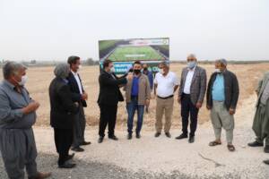 Haliliye kırsalındaki mahalleye halı saha