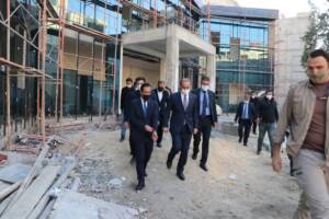 Vali Erin Suruç’ta kütüphane inşaatında incelemelerde bulundu