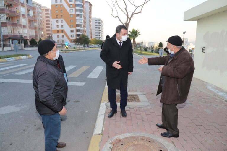 Baydilli ilçede süren çalışmaları denetledi