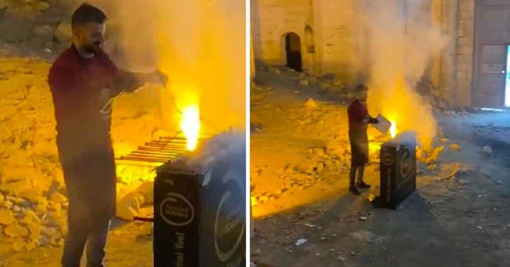 Urfa’da Tarihi Kilisenin İçinde Mangal Partisi