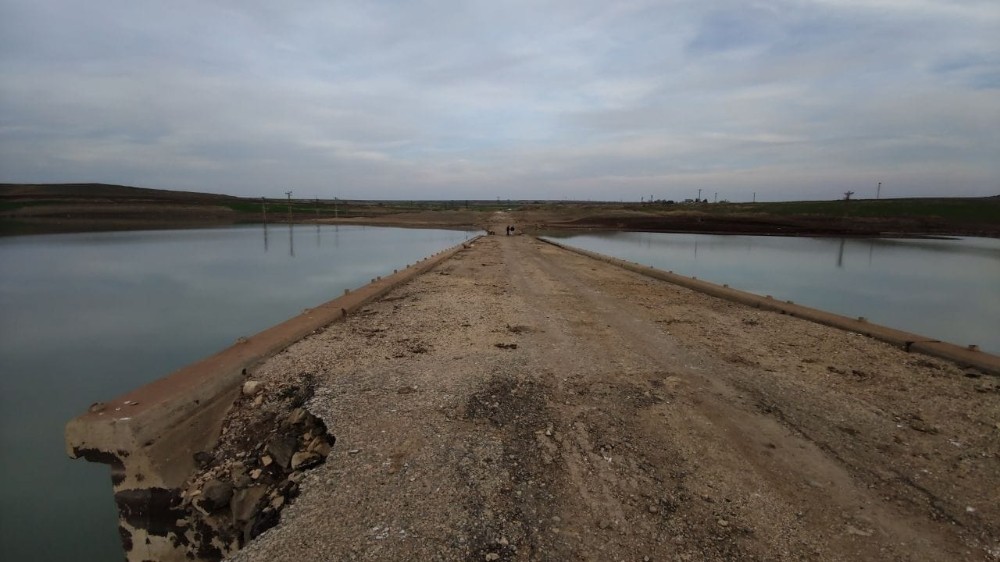 Şanlıurfa’da 30 yıl önce su altında kalan köprü yeniden gün yüzüne çıktı
