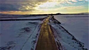 Şanlıurfa’da karla mücadele havadan görüntülendi