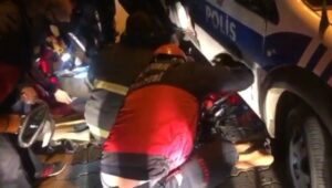 Şanlıurfa’da Motosiklet ile polis aracı çarpıştı: 1 yaralı