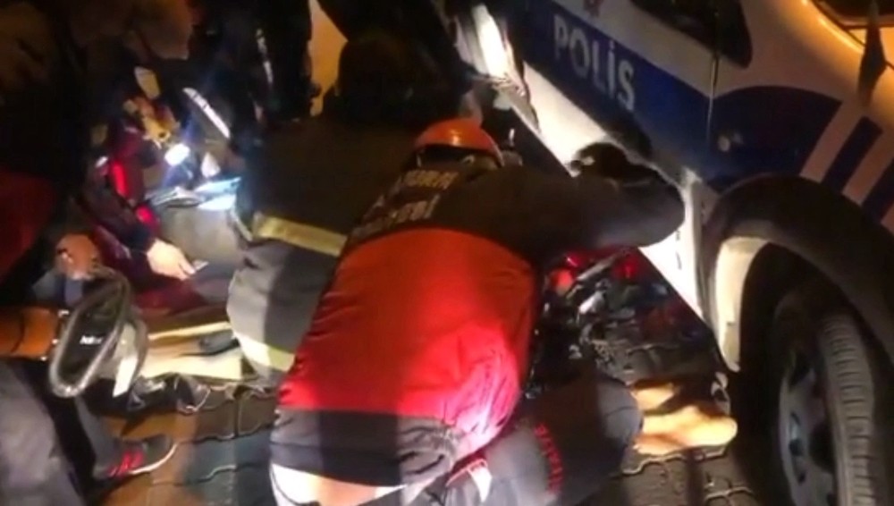 Şanlıurfa’da Motosiklet ile polis aracı çarpıştı: 1 yaralı