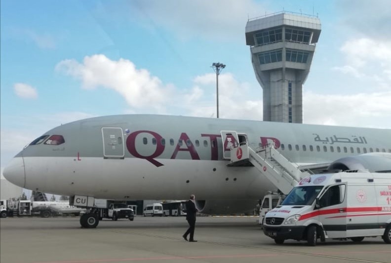 Uçakta korona virüs paniği Şanlıurfa GAP Havalimanı’na acil iniş yaptı